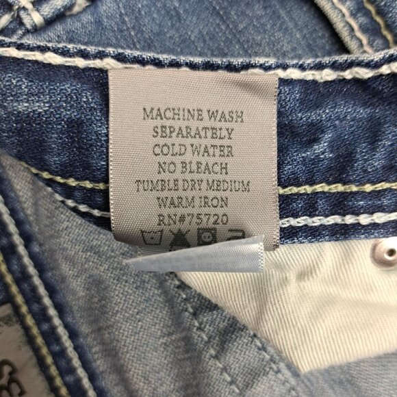BKE Denim Mens Tyler Straight Distressed Blue Jeans Pants Sz 33S 100% Cotton - Picture 8 of 12